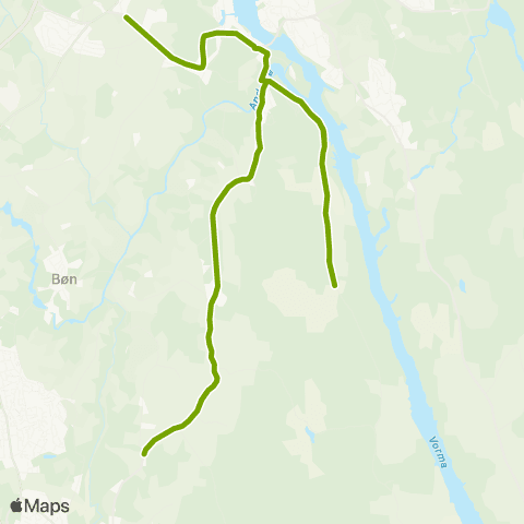 Ruter Skoleskyss Eidsvoll - Ås skole - Finstad map