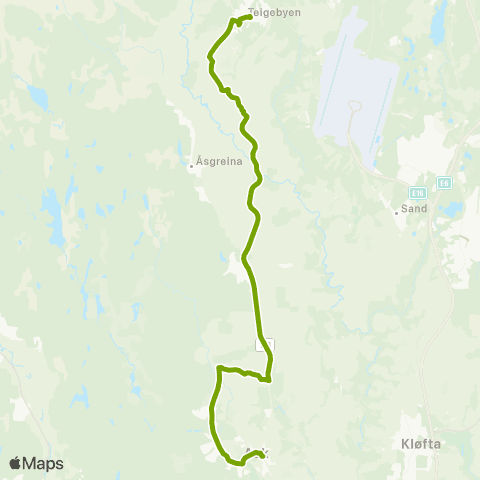 Ruter Skoleskyss Ask - Veståsen - Eltonåsen - Nannestad map