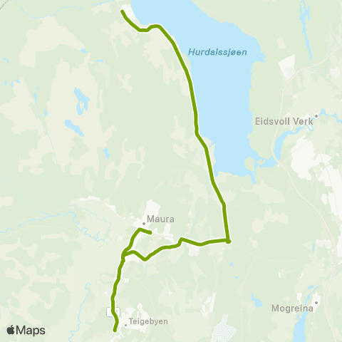 Ruter Skoleskyss Nannestad - Maura - Sandnessenter map