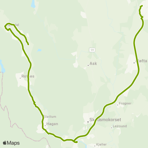 Ruter Skoleskyss Kongskog - Olavsgaard - Jessheim vgs map