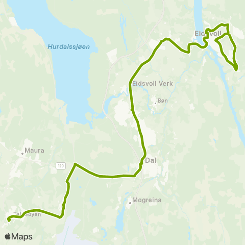 Ruter Skoleskyss Eidsvoll - Råholt - Dal - Nannestad map