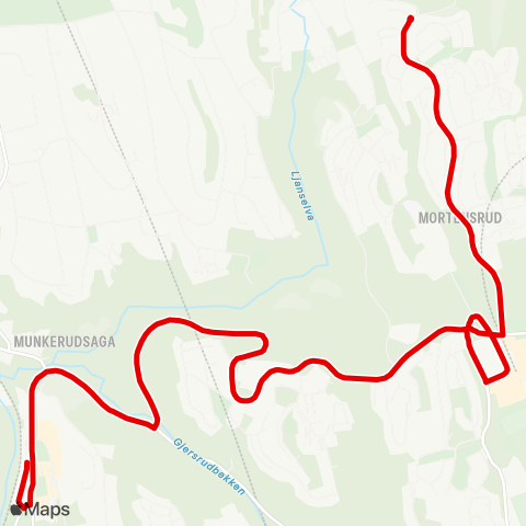 Ruter Hauketo stasjon - Maikollen map