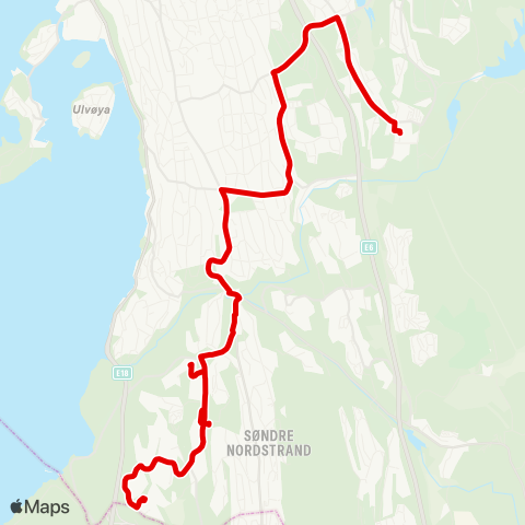 Ruter Grorud T - Åsbråten map