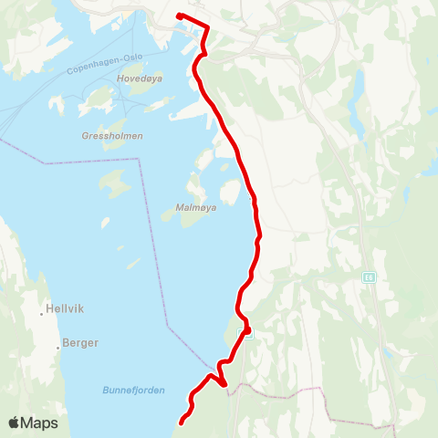 Ruter Jernbanetorget - Ingierstrand map