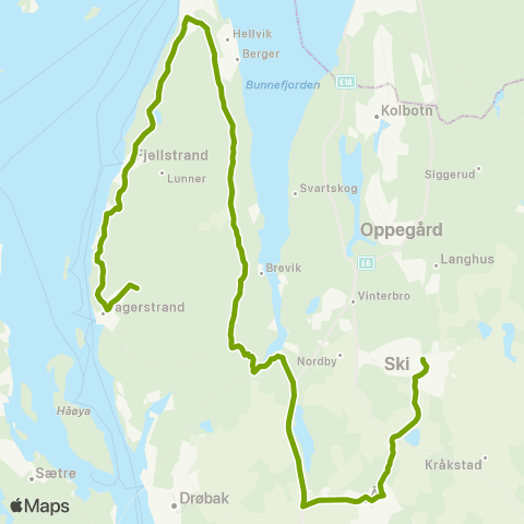 Ruter Skoleskyss Nesodden - Ski map
