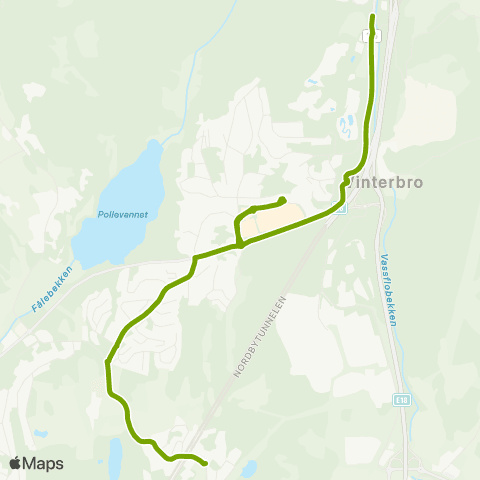 Ruter Skoleskyss TusenFryd - Nordby skole map