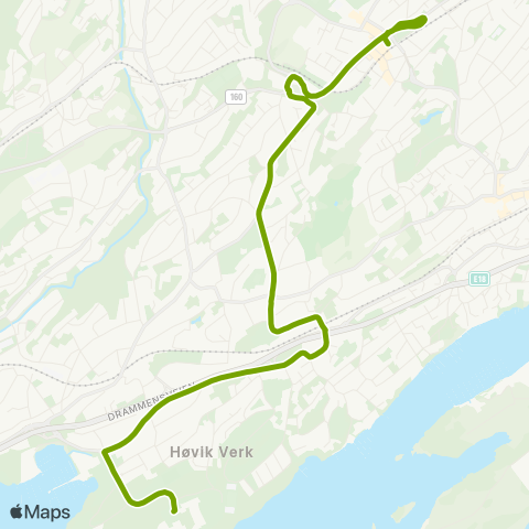 Ruter Bekkestua-Høvik map