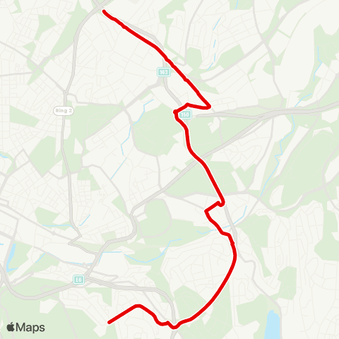 Ruter Tåsen - Simensbråten map