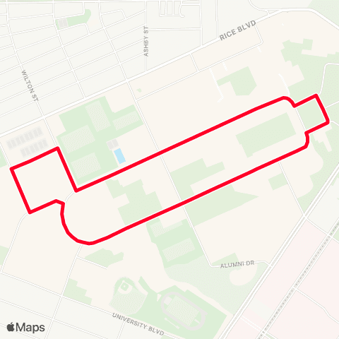 Rice University Inner Loop map