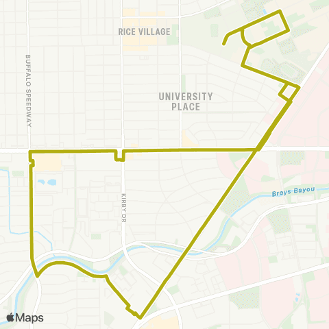 Rice University BRC Express map