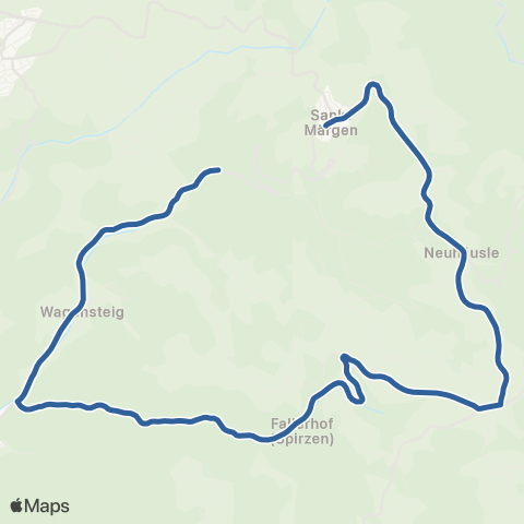 RVF St. Peter Zähringer Eck ↔︎ Kirchzarten Bf map