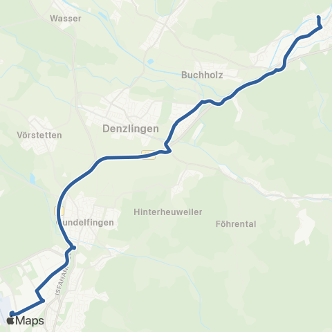 RVF Waldkirch  Bf ↔︎ Messe Freiburg (Freiburg) map