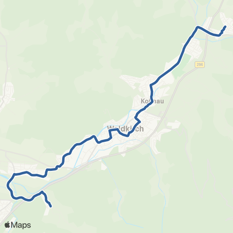 RVF Bleibach Bf ↔︎ Waldkirch  Bf map