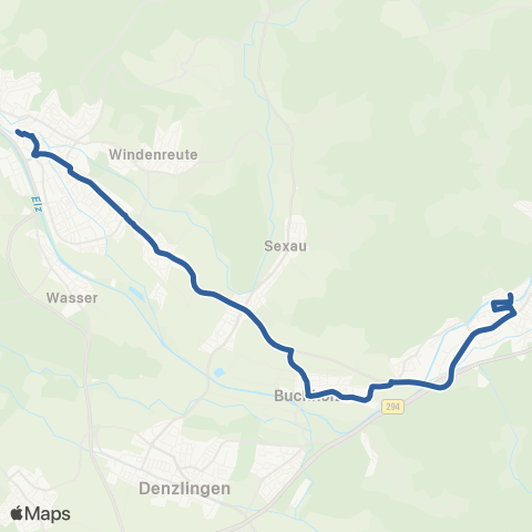 RVF Waldkirch  Bf ↔︎ Emmendingen Bf map