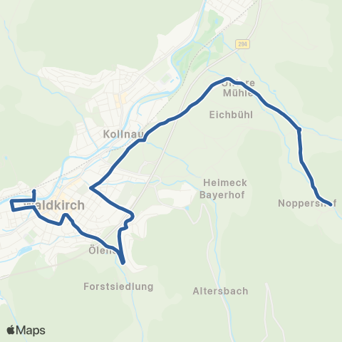 RVF Siensbach Dobel ↔︎ Waldkirch  Bf map