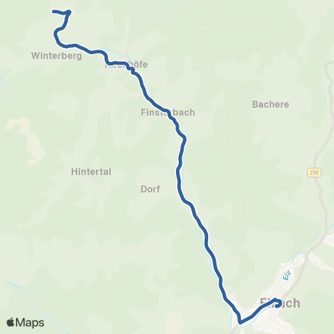 RVF Geisberg Höhehäuser ↔︎ Elzach Bf map