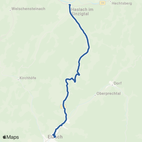 RVF Haslach ↔︎ Elzach Bf map