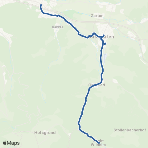 RVF Kirchzarten Bf ↔︎ Laßbergstr. (Freiburg) map