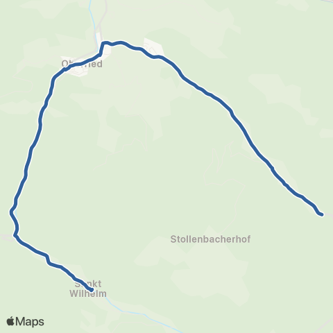 RVF St. Wilhelm Schule ↔︎ Oberried  Zastler Mederlehof map