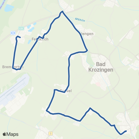 RVF Staufen Süd  ↔︎ Hartheim Rathaus map