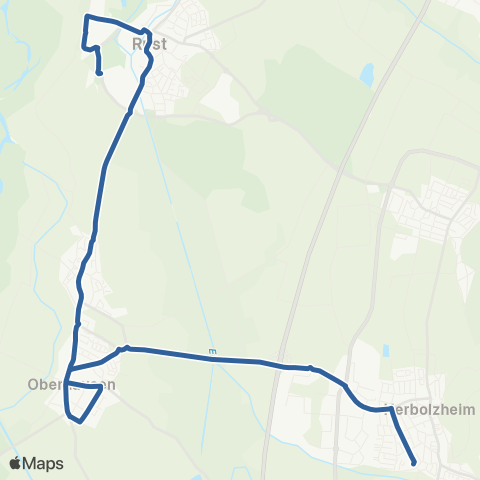 RVF Rheinhausen Hauptstr. 7 ↔︎ Herbolzheim  Bf map