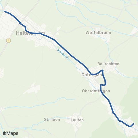 RVF Heitersheim Bf ↔︎ Sulzburg Marktplatz map