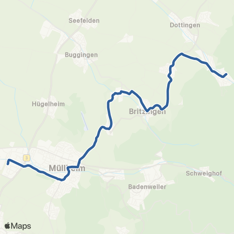 RVF Sulzburg Marktplatz ↔︎ Müllheim  Bf map