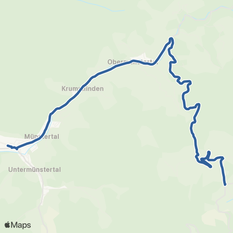 RVF Münstertal Spielweg ↔︎ Münstertal Bf map