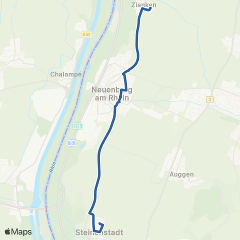 RVF Zienken Schule ↔︎ Steinenstadt Eichacker map