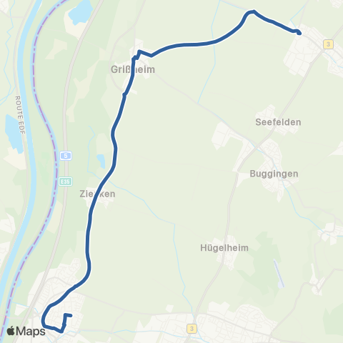 RVF Neuenburg  Bf ↔︎ Heitersheim Bf map