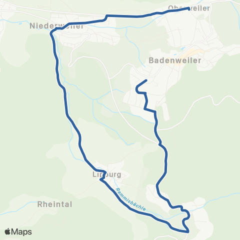 RVF Badenw. Parkpl.West ↔︎ Niederweiler Lipburger Str. map