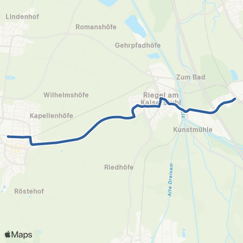 RVF Endingen a K Bf ↔︎ Riegel-Malterdingen map