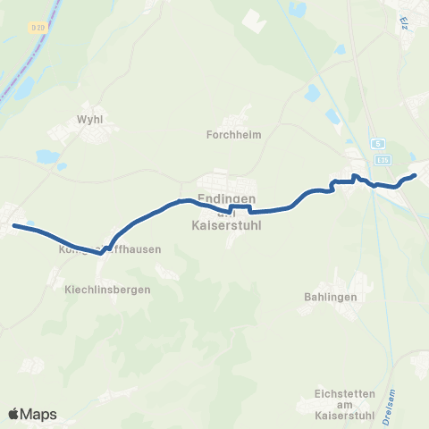 RVF Riegel-Malterdingen ↔︎ Königschaffhausen Bf map
