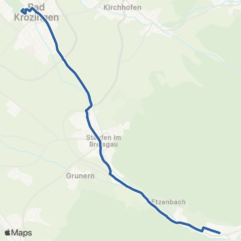 RVF Münstertal Bf ↔︎ Bad Krozingen Bf map