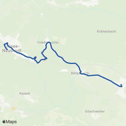 RVF Löffingen Bf ↔︎ Neustadt  Bf map