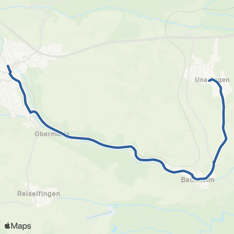 RVF Unadingen Schule ↔︎ Löffingen Bf map