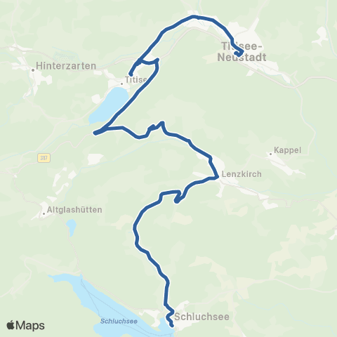 RVF Neustadt  Bf ↔︎ Schluchsee Bf map