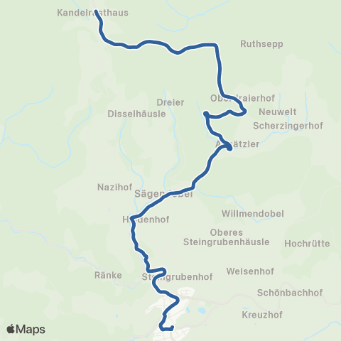 RVF Waldkirch Kandel Rasthaus ↔︎ St. Peter Zähringer Eck map