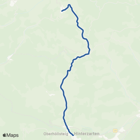 RVF Hinterzarten Bf ↔︎ St. Märgen Post map