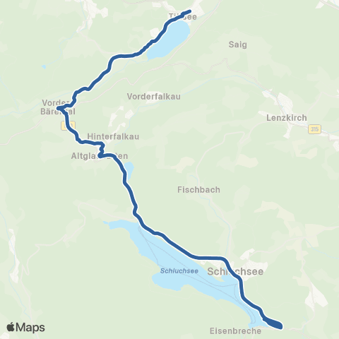 RVF Titisee Bf ↔︎ Seebrugg Bf map