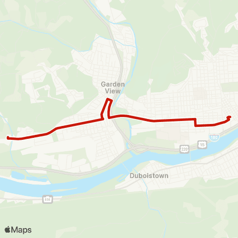 RVTA Newberry via Fourth Street map