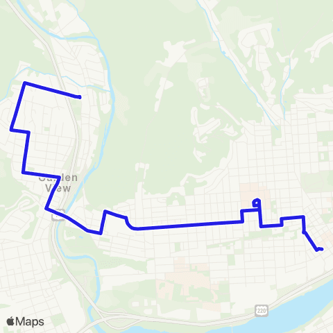 RVTA Park Ave-Garden View Green Ave map