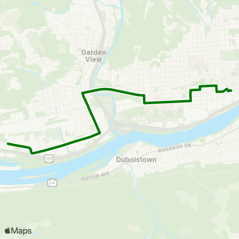 RVTA West Third Street Reach Road map