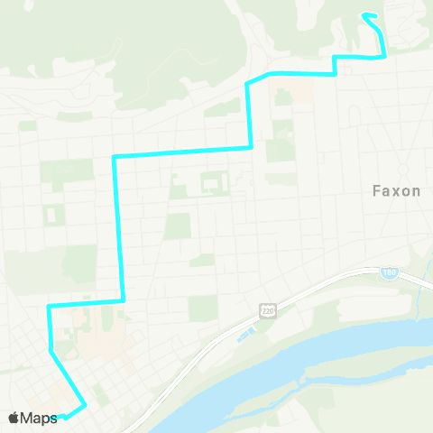 RVTA East End Warren Avenue map