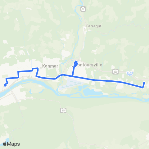 RVTA Super Nightline East map