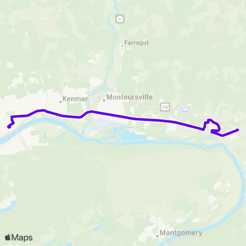 RVTA The District - Lycoming Crossing map