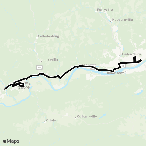 RVTA Jersey Shore Connector map