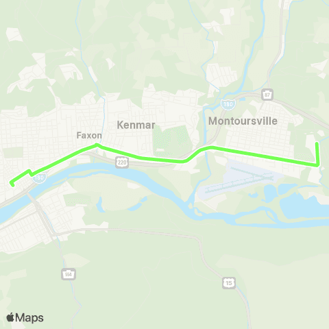 RVTA Fairfield Road Express map