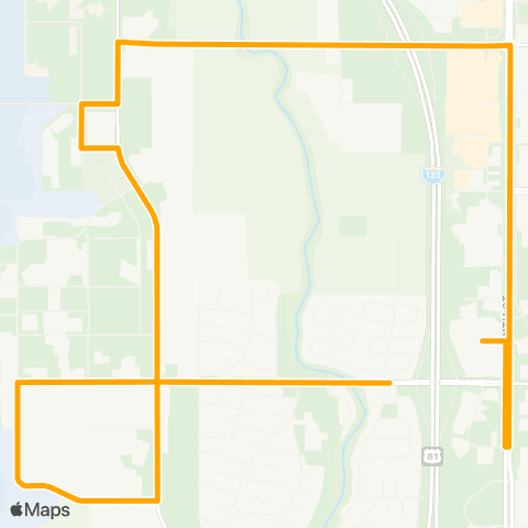 OCCK Orange 6 Route map