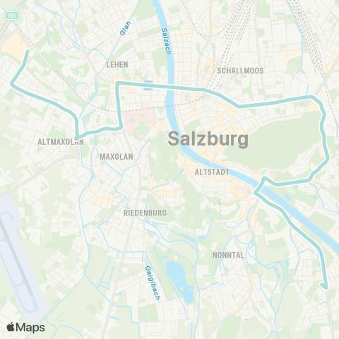 Salzburg Verkehr Salzburg Europark-Salzburg Josefiau map